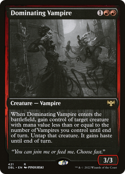 Dominating Vampire (DBL-421) - Innistrad: Double Feature Foil