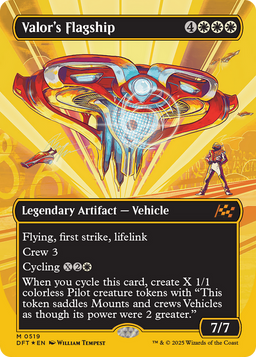 Valor's Flagship (Borderless) (First-Place Foil) (DFT-519) - Aetherdrift Foil