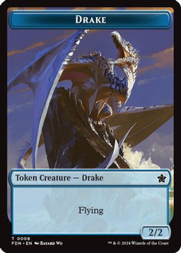 Drake // Goblin Doubled-Sided Token (FDN-8 // 18) - Foundations