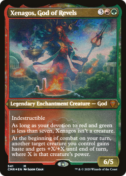 Xenagos, God of Revels (Foil Etched) (CMR-541) - Commander Legends: (enchantment) Foil