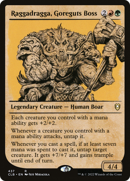 Raggadragga, Goreguts Boss (Showcase) (CLB-437) - Commander Legends: Battle for Baldur's Gate: (Showcase)