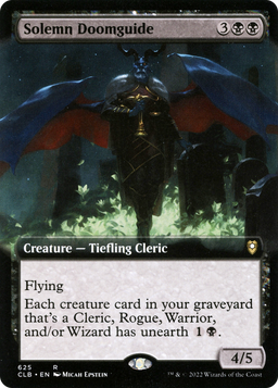 Solemn Doomguide (Extended Art) (CLB-625) - Commander Legends: Battle for Baldur's Gate: (Extended Art)