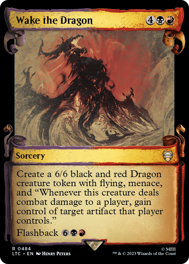 Wake the Dragon (Showcase Scrolls) (LTC-484) - Tales of Middle-earth Commander: (Showcase) Foil