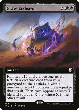 Grave Endeavor (Extended Art) (AFC-293) - Forgotten Realms Commander: (Extended Art)