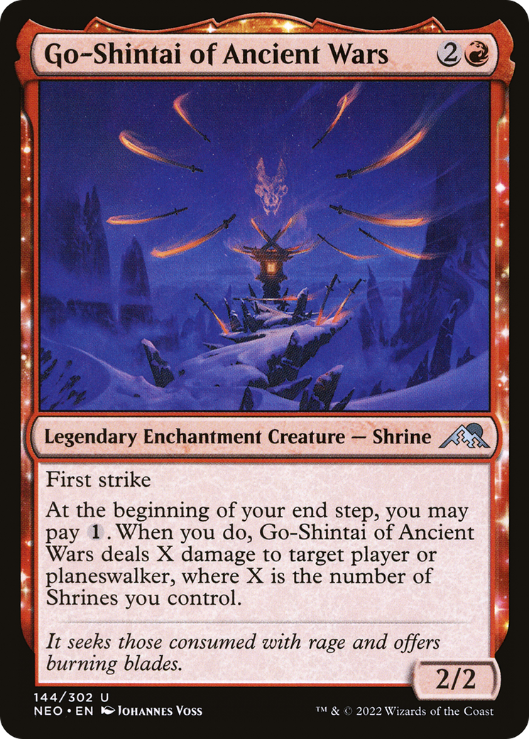Go-Shintai of Ancient Wars (NEO-144) - Kamigawa: Neon Dynasty: (enchantment)