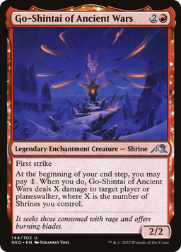 Go-Shintai of Ancient Wars (NEO-144) - Kamigawa: Neon Dynasty: (enchantment)