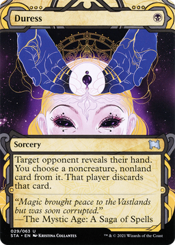 Duress (STA-029) - Strixhaven Mystical Archive: (Showcase) (Borderless) Etched Foil