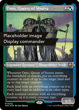 Omo, Queen of Vesuva (Display Commander) (Ripple Foil) - Thick Stock (M3C-149) - Modern Horizons 3 Commander Foil