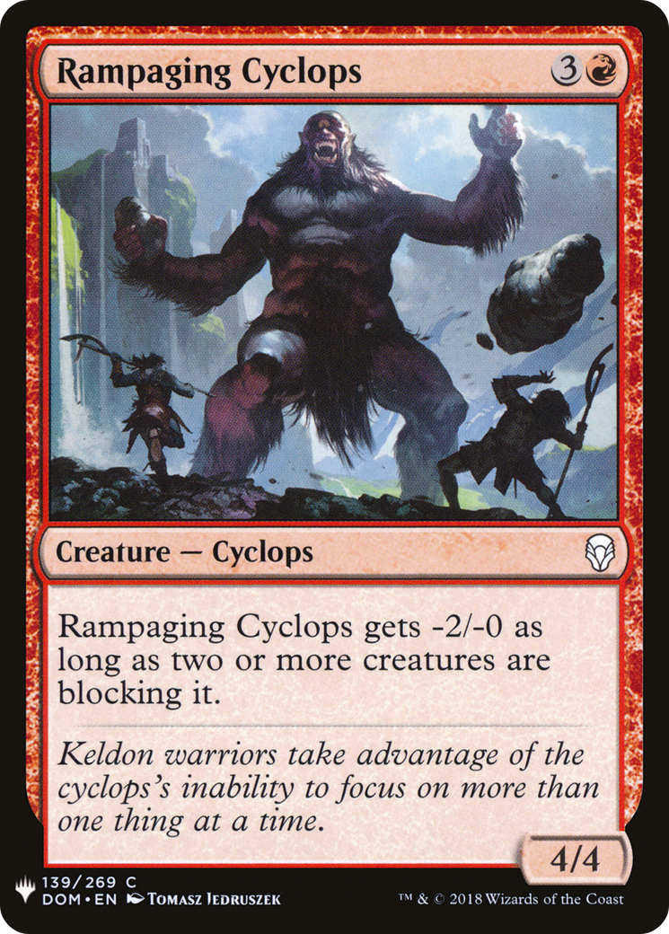 Rampaging Cyclops (LIST-139) - The List