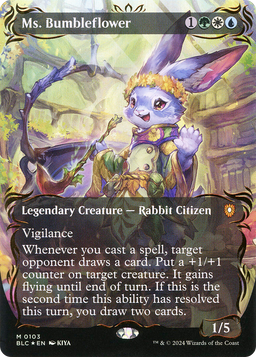 Ms. Bumbleflower (Borderless) (Raised Foil) (BLC-103) - Bloomburrow Commander Foil