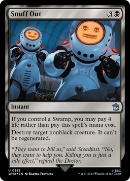 Snuff Out (Surge Foil) (WHO-813) - Doctor Who Foil