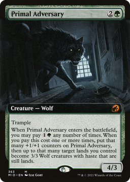 Primal Adversary (Extended Art) (MID-363) - Innistrad: Midnight Hunt: (Extended Art)