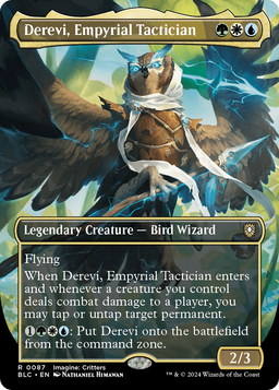 Derevi, Empyrial Tactician (Borderless) (BLC-087) - Bloomburrow Commander Foil