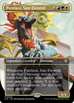 Pantlaza, Sun-Favored (Borderless) (LCC-020) - The Lost Caverns of Ixalan Commander Foil
