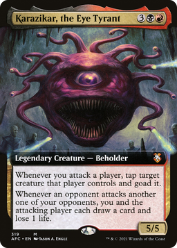 Karazikar, the Eye Tyrant (Extended Art) (AFC-319) - Forgotten Realms Commander: (Extended Art)