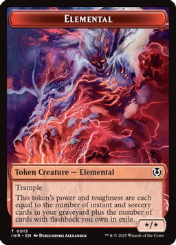 Elemental // Human (0014) Double-Sided Token (INR-13 // 14) - Innistrad Remastered Foil