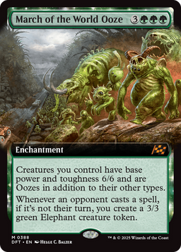 March of the World Ooze (Extended Art) (DFT-388) - Aetherdrift: (enchantment, Extended Art) Foil