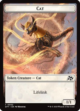 Cat // Thopter (0010) Double-Sided Token (DFT-2 // 10) - Aetherdrift Foil