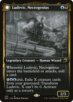 Ludevic, Necrogenius (DBL-233) - Innistrad: Double Feature: (Double Faced Transform) Foil