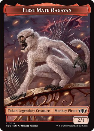 First Mate Ragavan // Treasure Double-Sided Token (TDC-18 // 16) - Commander: Tarkir: Dragonstorm