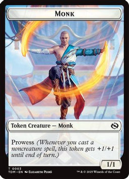 Monk // Treasure Double-Sided Token (TDM-3 // 16) - Commander: Tarkir: Dragonstorm