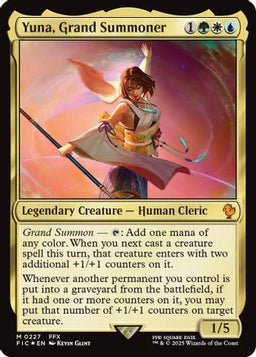 Yuna, Grand Summoner (Surge Foil) (FIC-227) - Commander: FINAL FANTASY Foil