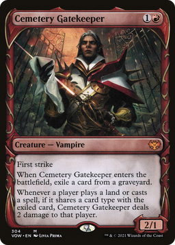 Cemetery Gatekeeper (Showcase) (VOW-304) - Innistrad: Crimson Vow: (Showcase) Foil