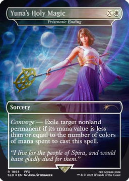 Yuna's Holy Magic - Prismatic Ending (Rainbow Foil) (SLD-1868) - Secret Lair Drop Series Foil