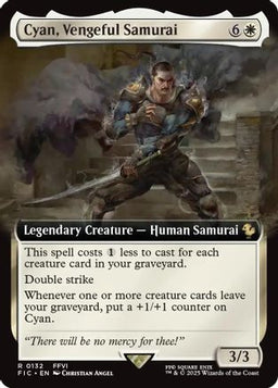 Cyan, Vengeful Samurai (Extended Art) (FIC-132) - Commander: FINAL FANTASY