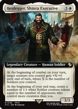 Heidegger, Shinra Executive (Extended Art) (FIC-136) - Commander: FINAL FANTASY Foil