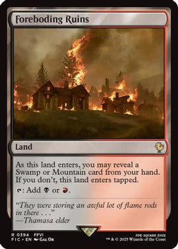 Foreboding Ruins (Surge Foil) (FIC-394) - Commander: FINAL FANTASY Foil