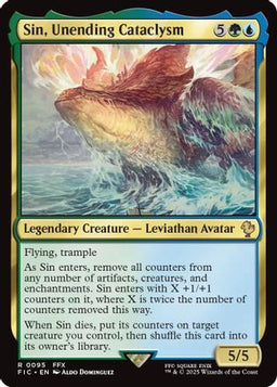 Sin, Unending Cataclysm (Surge Foil) (FIC-095) - Commander: FINAL FANTASY Foil