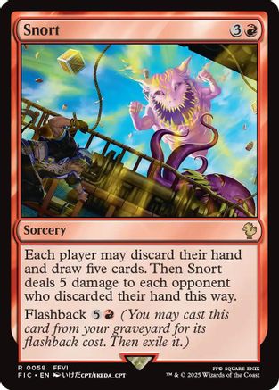 Snort (Surge Foil) (FIC-058) - Commander: FINAL FANTASY Foil