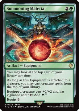 Summoning Materia (Surge Foil) (FIC-072) - Commander: FINAL FANTASY Foil