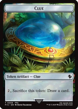 Clue // Treasure Double-Sided Token (FIC-9 // 23) - Commander: FINAL FANTASY