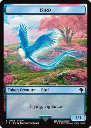 Bird // Hero (0004) Double Sided Token (FIC-4 // 4) - Commander: FINAL FANTASY