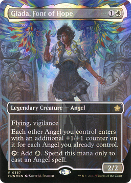 Giada, Font of Hope (Borderless) (Mana Foil) (FDN-367) - Foundations Foil