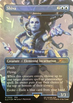 Shiva - Subtlety (Rainbow Foil) (SLD-7005) - Secret Lair Drop Series Foil