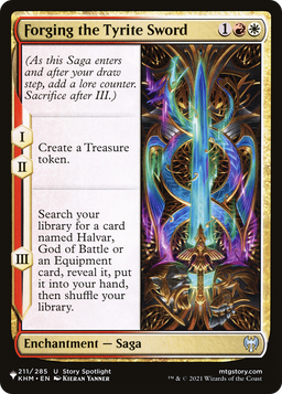 Forging the Tyrite Sword (LIST-211/285) - The List