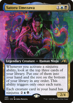 Satoru Umezawa (Extended Art) (NEO-493) - Kamigawa: Neon Dynasty: (Extended Art) Foil