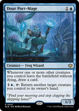Dour Port-Mage (BLB-047) - Bloomburrow Foil