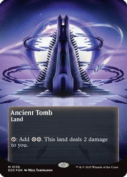 Ancient Tomb (0136) (Borderless) (Galaxy Foil) (EOS-136) - Edge of Eternities: Stellar Sights Foil