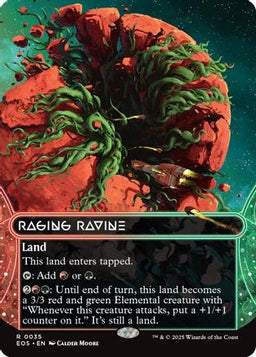 Raging Ravine (0035) (Borderless) (EOS-035) - Edge of Eternities: Stellar Sights Foil