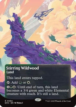 Stirring Wildwood (0084) (Borderless) (EOS-084) - Edge of Eternities: Stellar Sights Foil