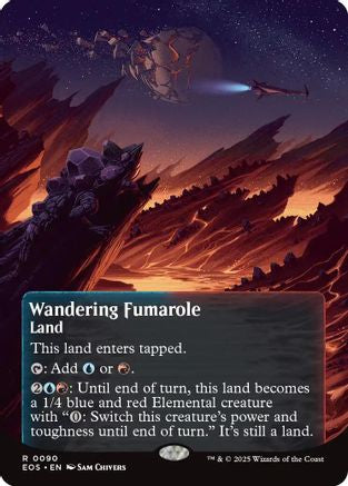 Wandering Fumarole (0090) (Borderless) (EOS-090) - Edge of Eternities: Stellar Sights Foil