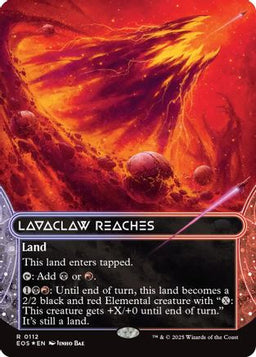 Lavaclaw Reaches (0112) (Borderless) (Galaxy Foil) (EOS-112) - Edge of Eternities: Stellar Sights Foil