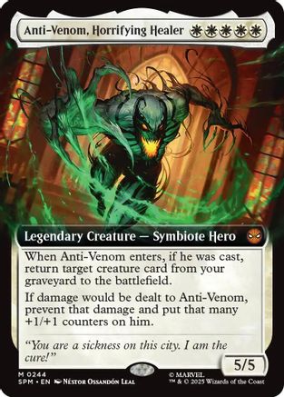 Anti-Venom, Horrifying Healer (Extended Art) (SPM-244) - Marvel's Spider-Man Foil