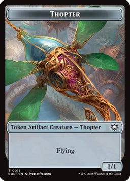 Thopter // Beast (0006) Double-Sided Token (EOC-16 // 6) - Commander: Edge of Eternities Foil