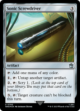 Sonic Screwdriver (0790) (Surge Foil) (WHO-790) - Doctor Who Foil
