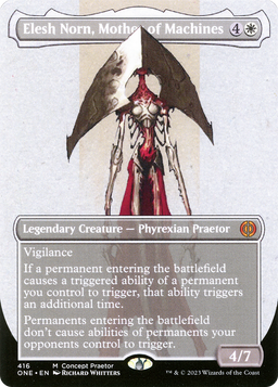Elesh Norn, Mother of Machines (Concept Praetor) (ONE-416) - Phyrexia: All Will Be One (Borderless) Foil